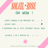 Carte Cadeau Soleil Rose